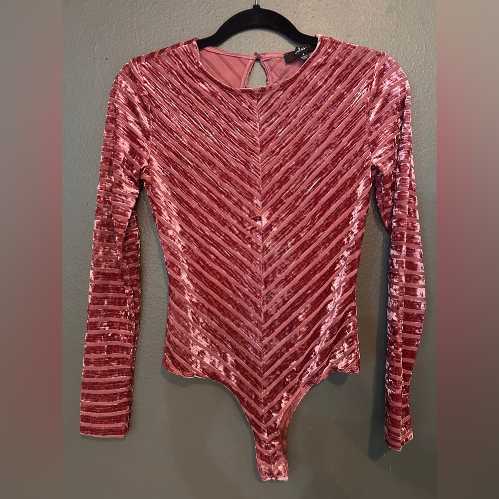 NWT Lulus Velvet Bodysuit Small